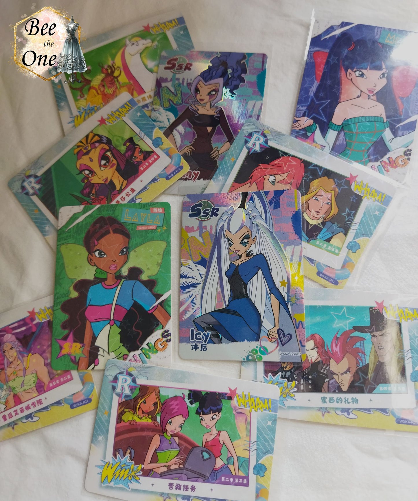 Lot "Découverte Magique " 3 carte R + 1 Carte SR + 1 Carte SSR Winx Club "Fairy Wonderland" série 2024 Cartes TCG