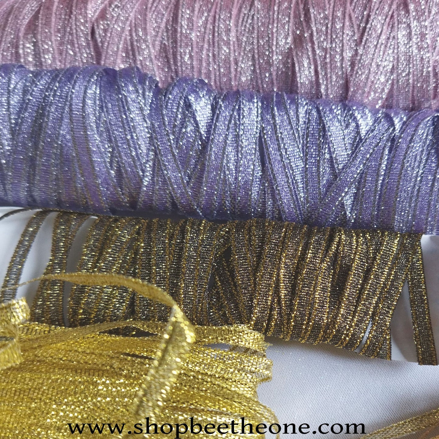 Ruban fantaisie organza bicolore brillant - 4 mm x 1 m - 4 coloris