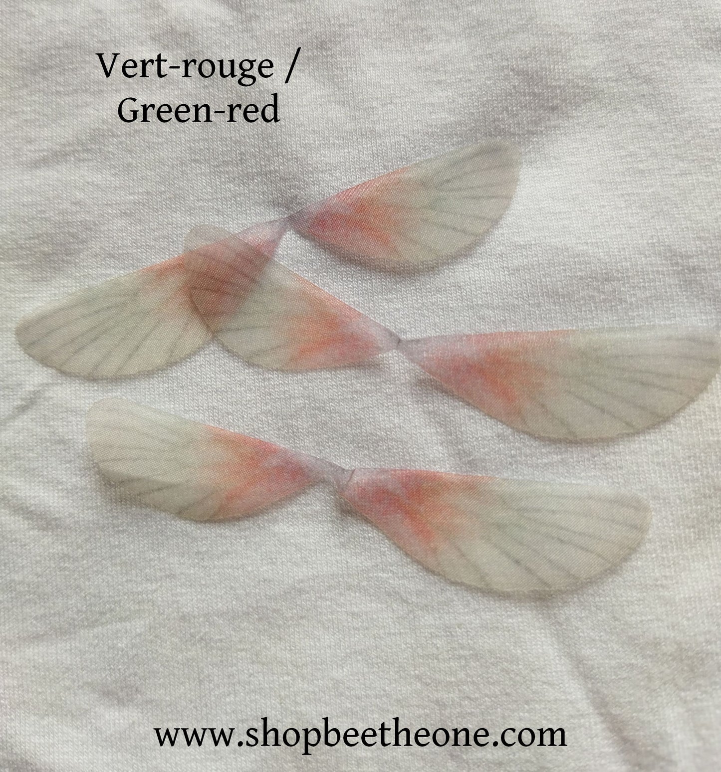 Breloque Paire d'ailes en organza petit format - 8 x 2 cm - 4 coloris