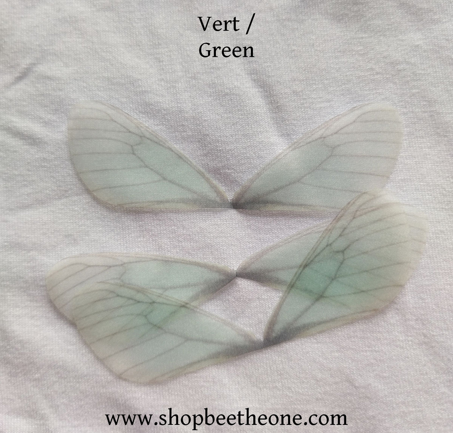 Breloque Paire d'ailes en organza format large - 8 x 2,5 cm - 3 coloris