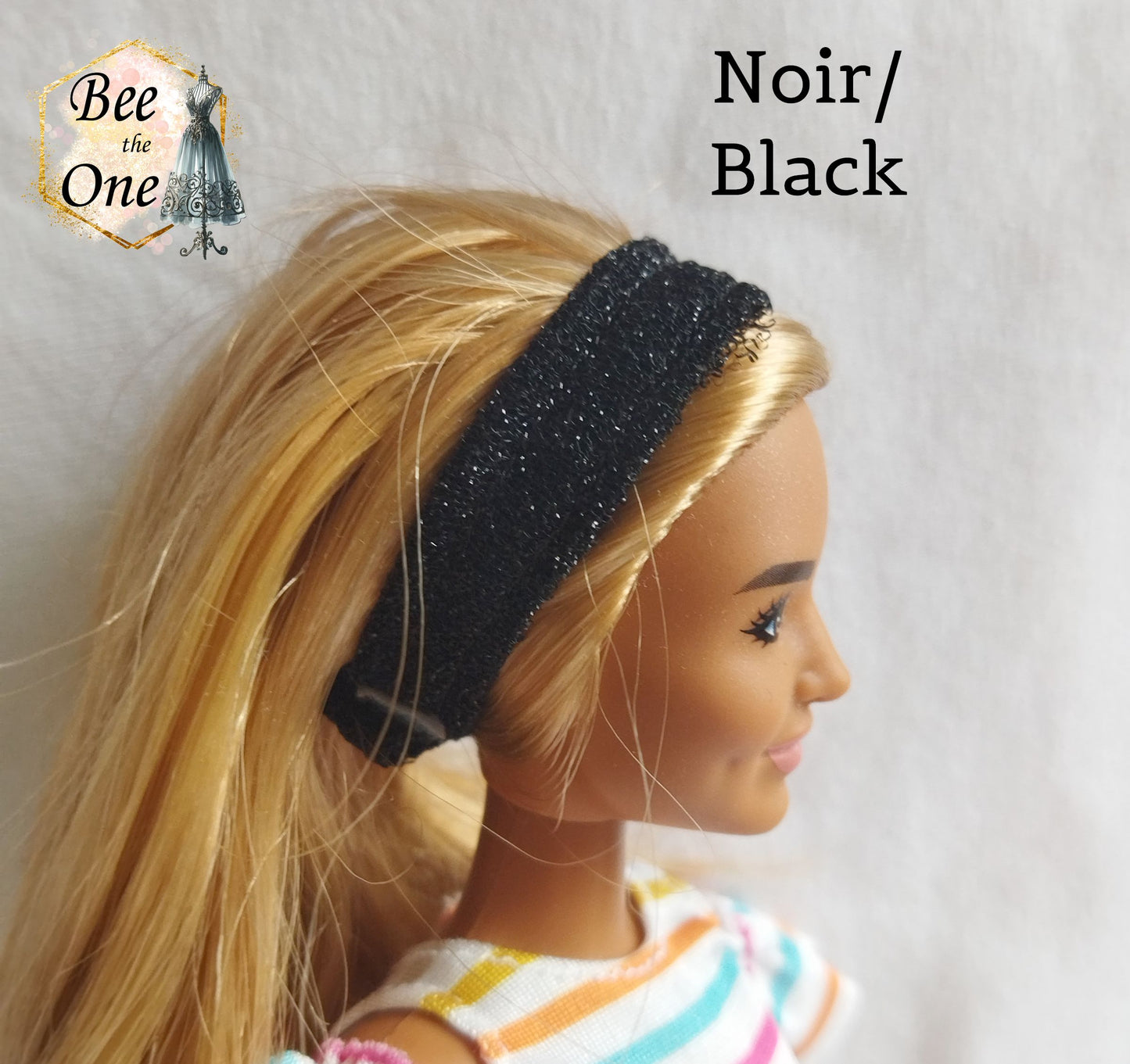 Bandeau de tête brillant pour poupées Barbie - 4 coloris - Collection Glitter Party - par Bee the One