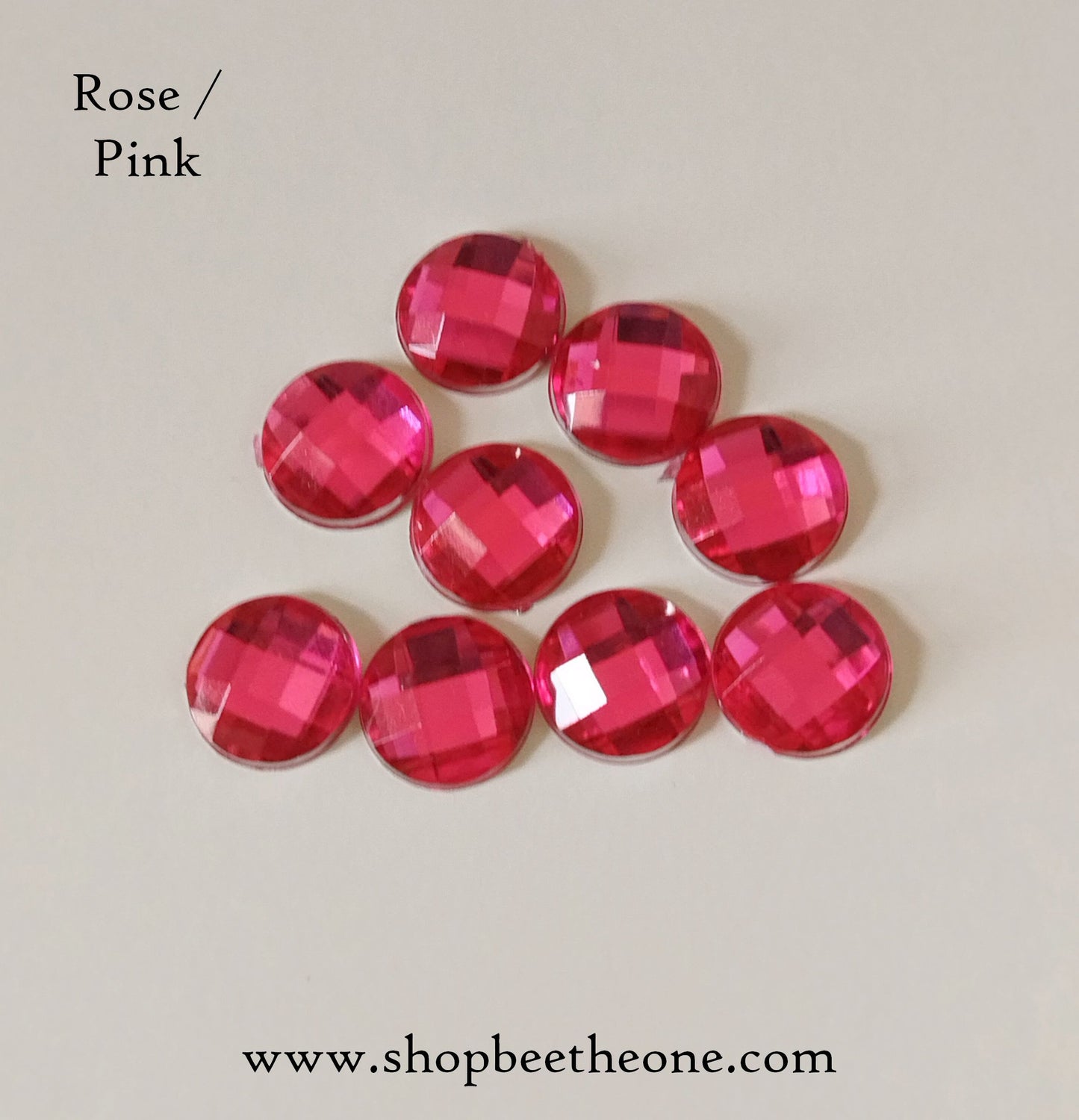 Cabochon strass demi-perle rond à facettes - 10 mm - 15 coloris