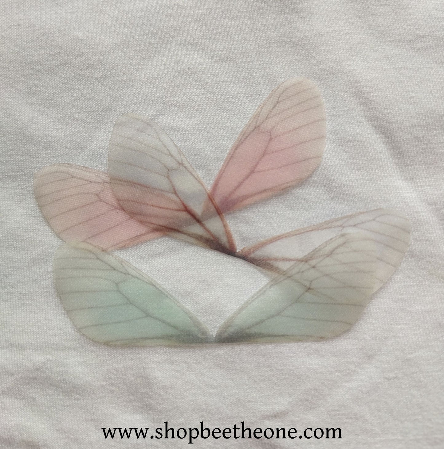 Breloque Paire d'ailes en organza format large - 8 x 2,5 cm - 3 coloris