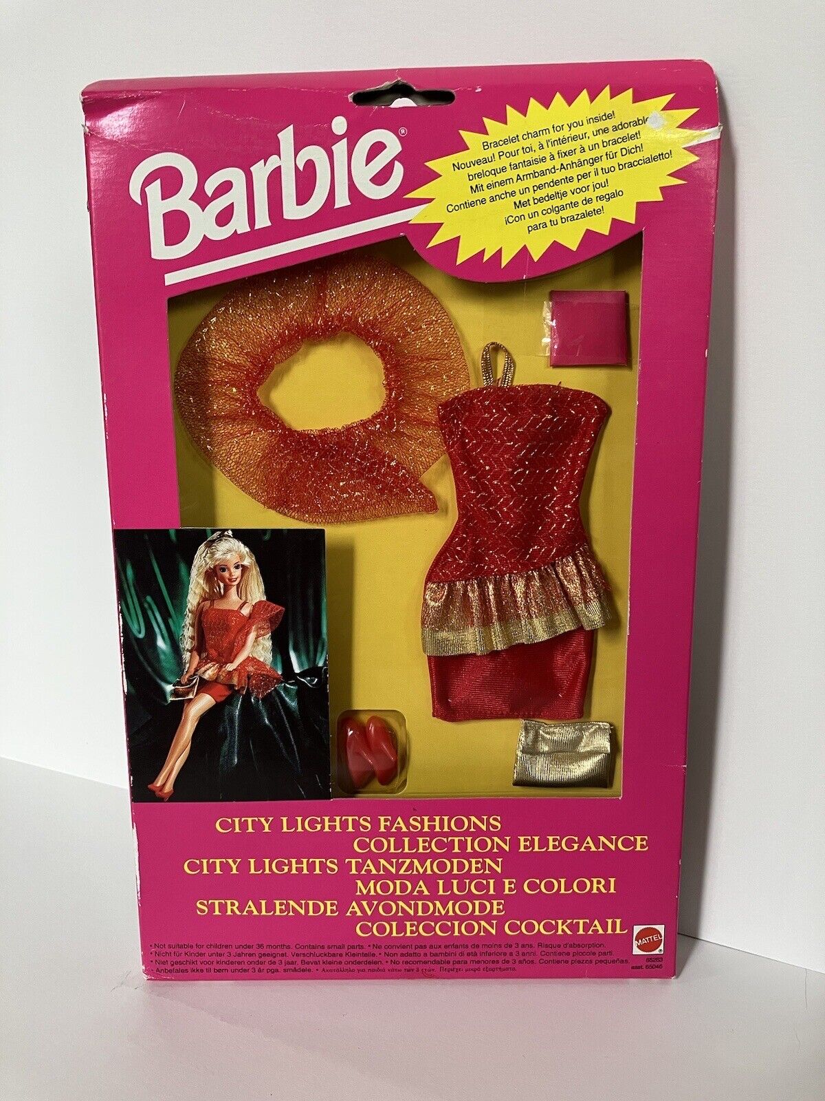 Barbie Habillage Collection Elégance (City Lights Fashions) #864 "rouge" - Mattel 1992 - Robe