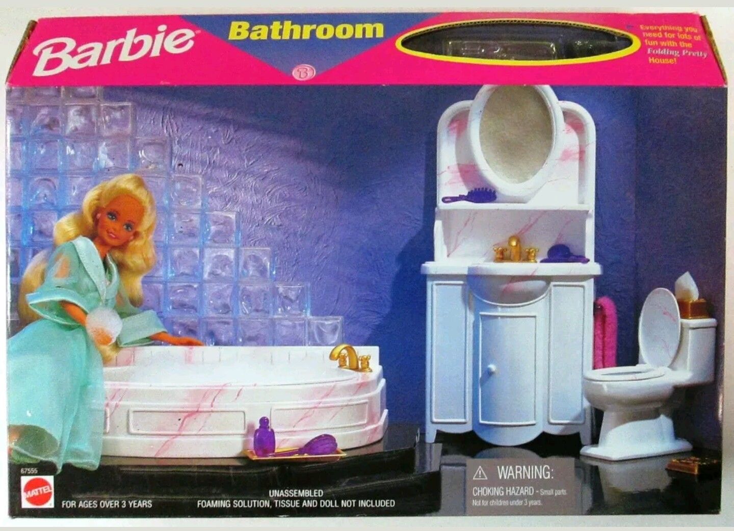Barbie playset Bathroom Folding Pretty House - Mattel 1996/1997 - Accessoire