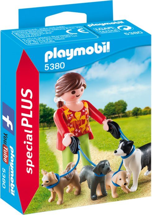 Special Plus La Promeneuse de chiens 5380 - Playmobil 2016 - Figurine de chien