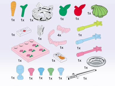 Fairy tale accessories (n°5399) - Lego Belville 1999 - Lot de 2 accessoires