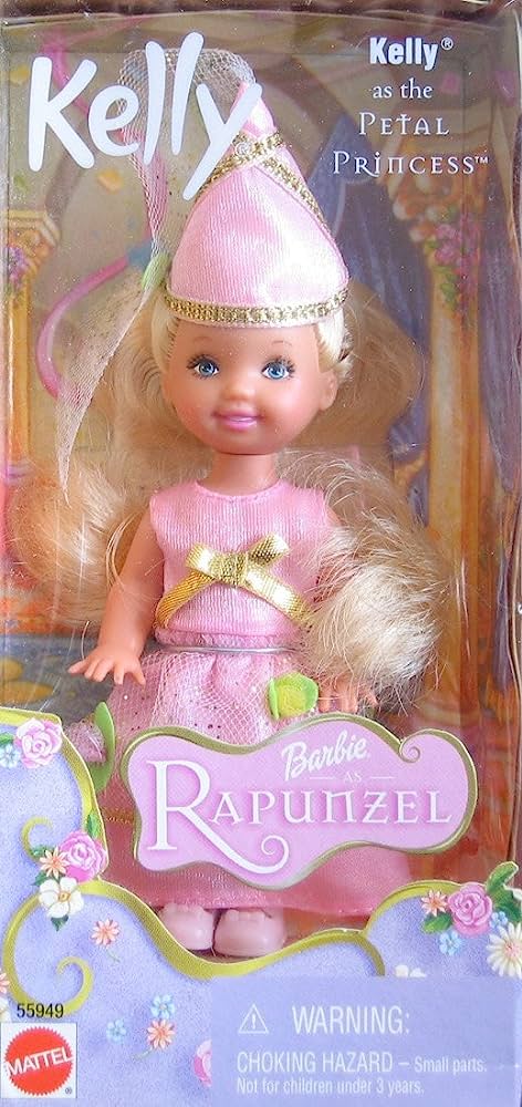 Barbie: Princesse Raiponce (as Rapunzel) - Kelly as Petal Princess - Mattel 2002 - Poupée nue