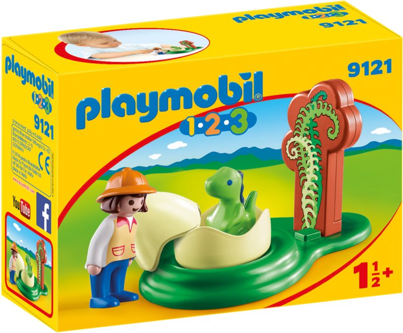 Playmobil 123 Exploratrice et bébé dinosaure 9121 - Playmobil 2016