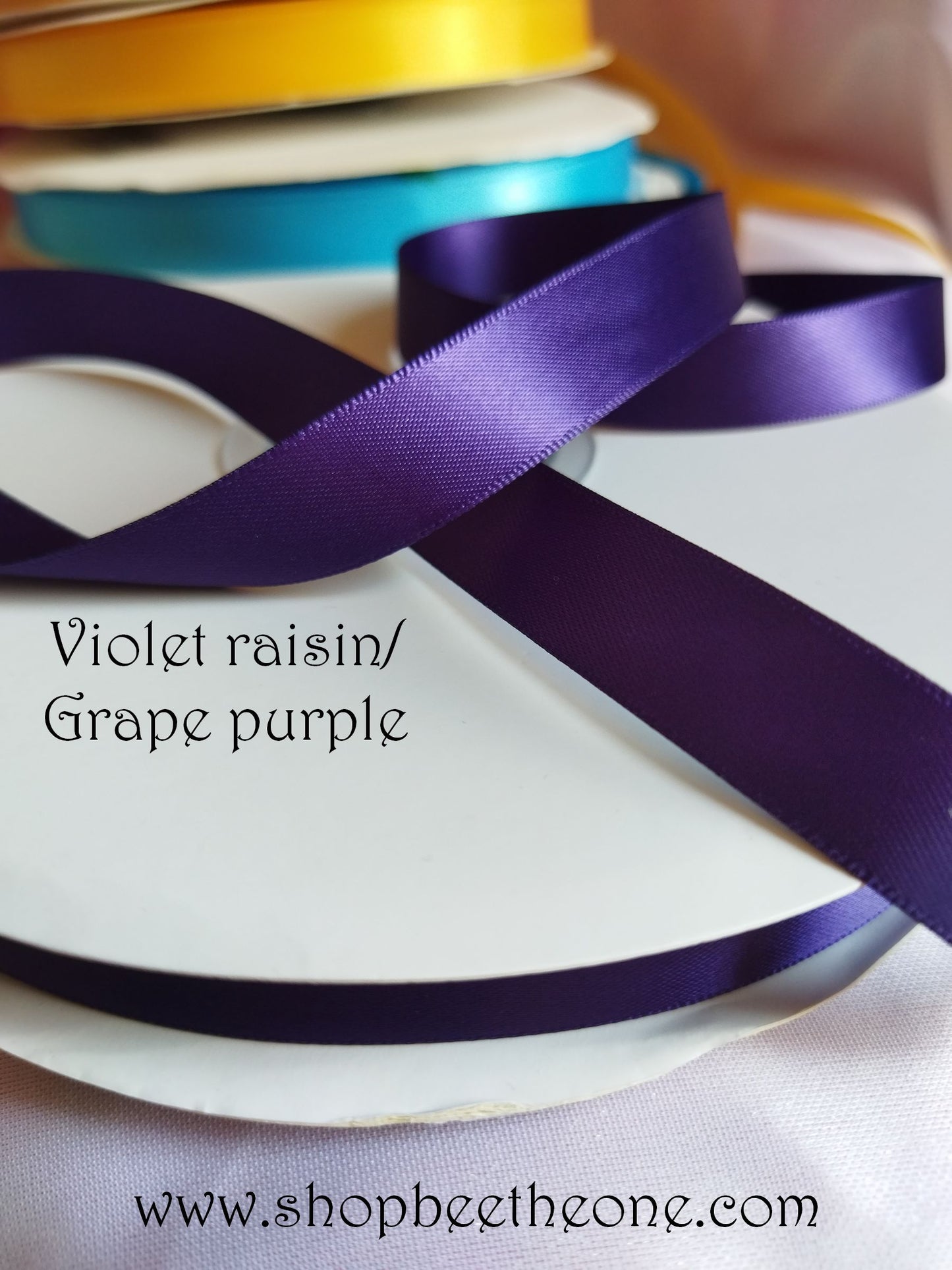 Ruban de satin - 16 mm x 1 m - Double face - 6 coloris - qualité supérieure