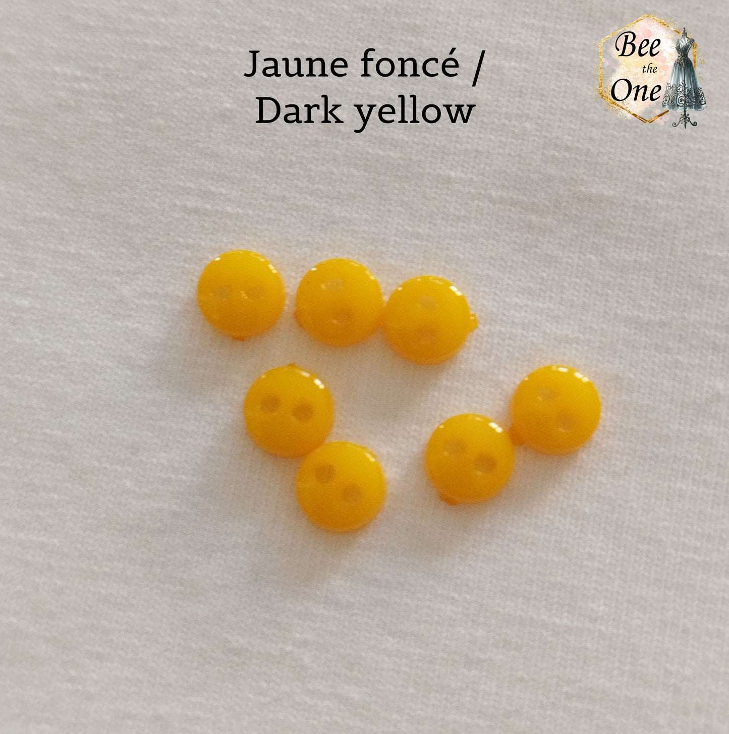 Mini Bouton Rond en plastique - 6 mm - 12 coloris disponibles