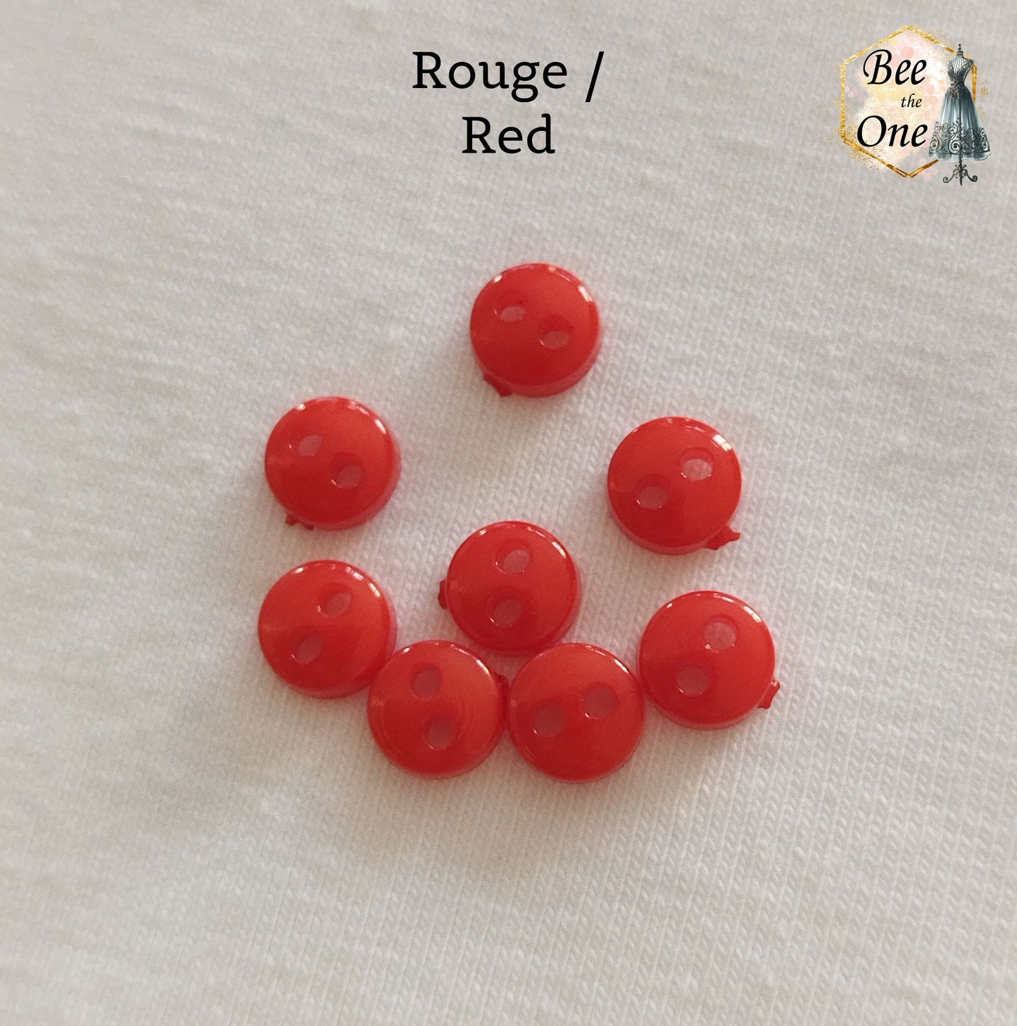 Mini Bouton Rond en plastique - 6 mm - 12 coloris disponibles