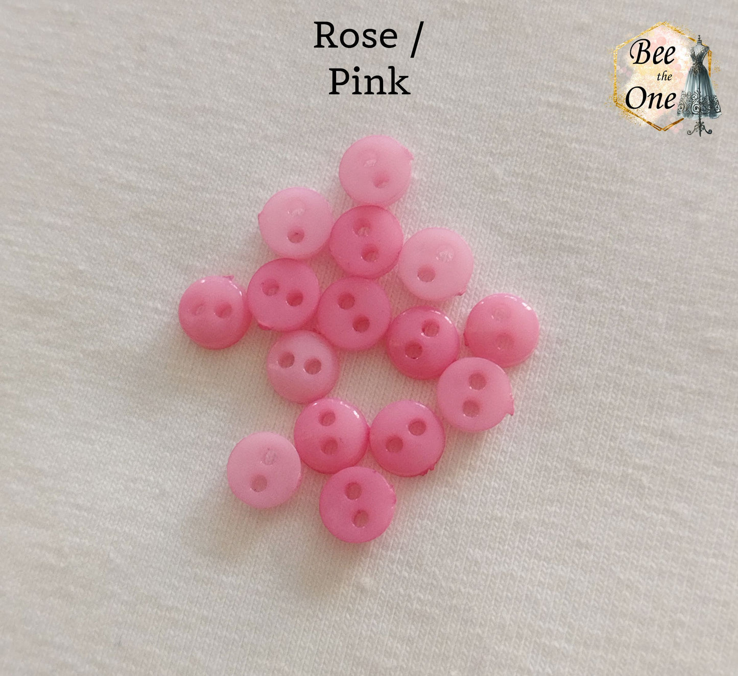Mini Bouton Rond en plastique - 6 mm - 12 coloris disponibles