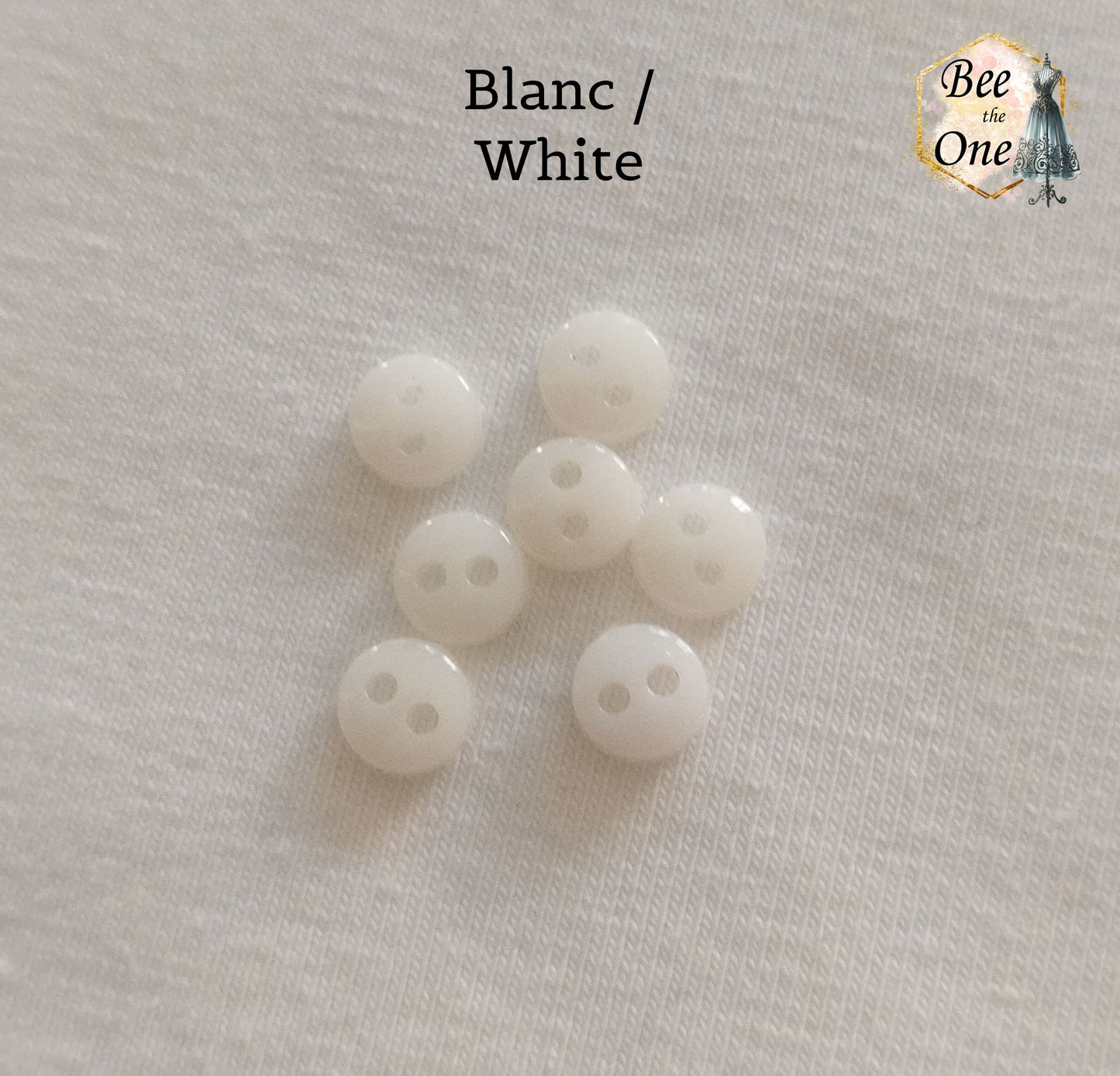 Mini Bouton Rond en plastique - 6 mm - 12 coloris disponibles