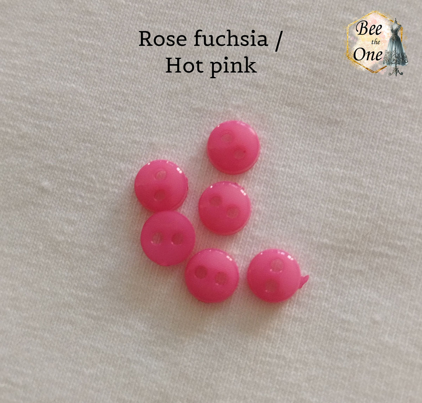 Mini Bouton Rond en plastique - 6 mm - 12 coloris disponibles