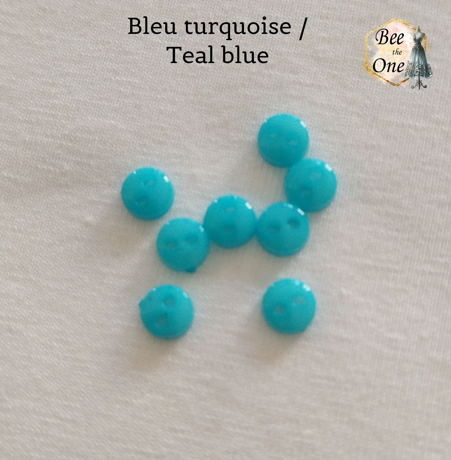 Mini Bouton Rond en plastique - 6 mm - 12 coloris disponibles