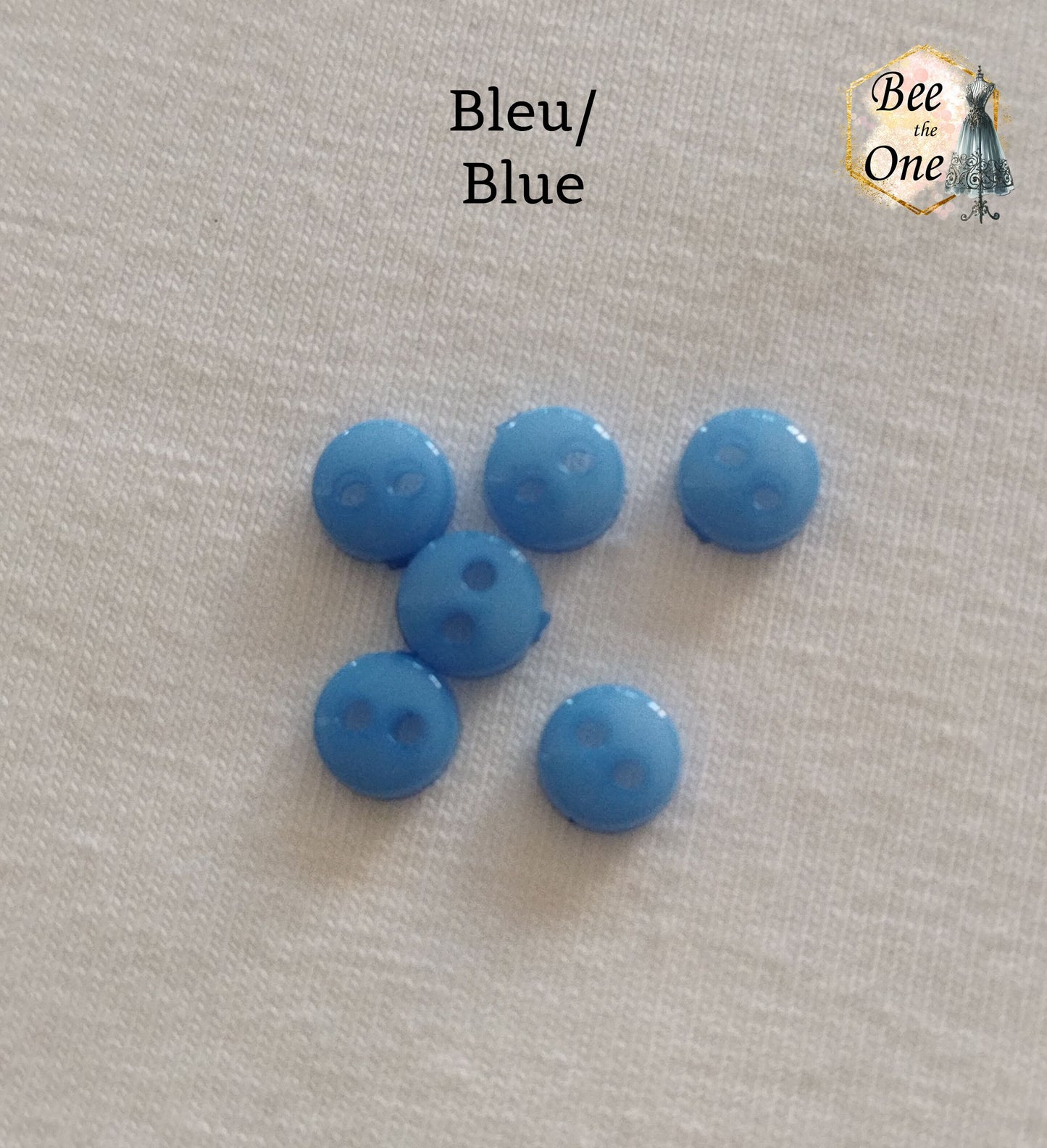 Mini Bouton Rond en plastique - 6 mm - 12 coloris disponibles