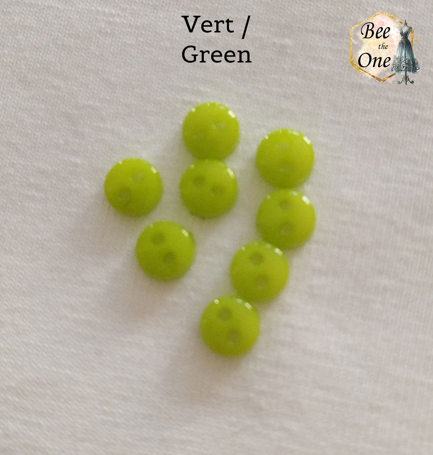 Mini Bouton Rond en plastique - 6 mm - 12 coloris disponibles