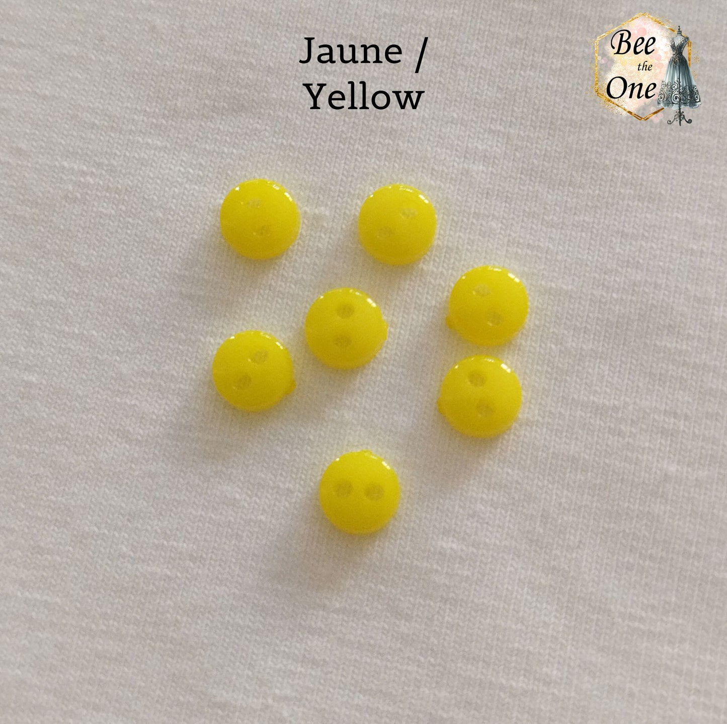 Mini Bouton Rond en plastique - 6 mm - 12 coloris disponibles