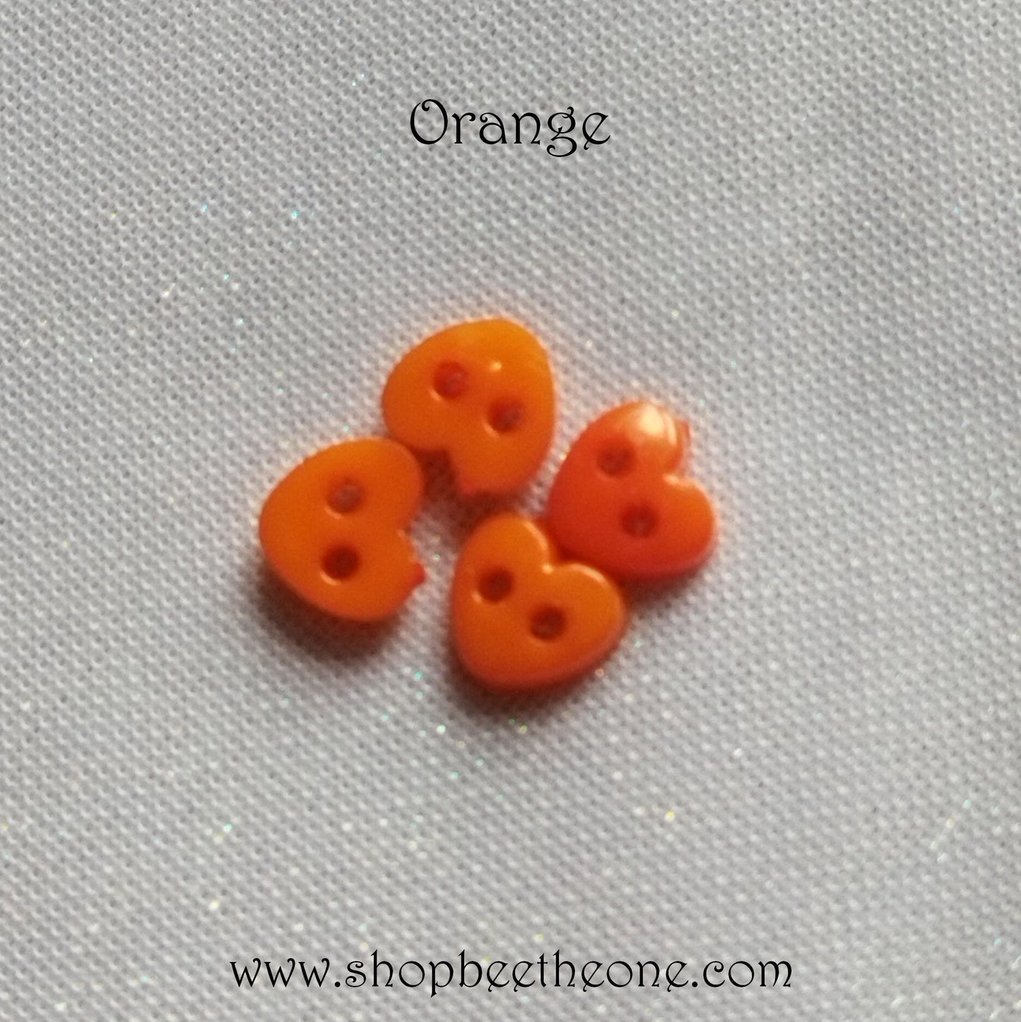 Mini Bouton Coeur en plastique - 6 mm - 12 coloris disponibles