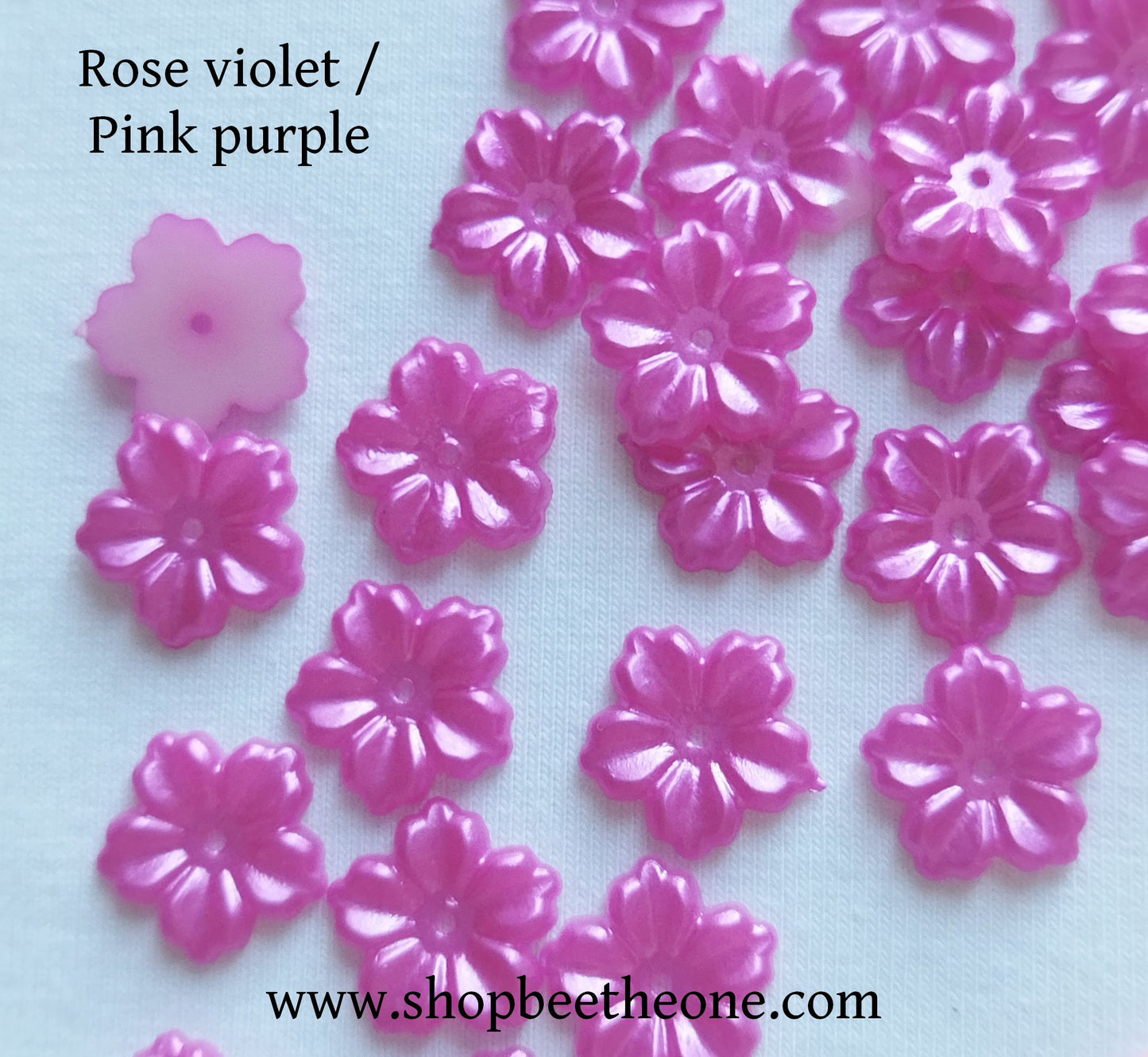Perle intercalaire rondelle Fleur nacrée - 12 mm - 11 coloris