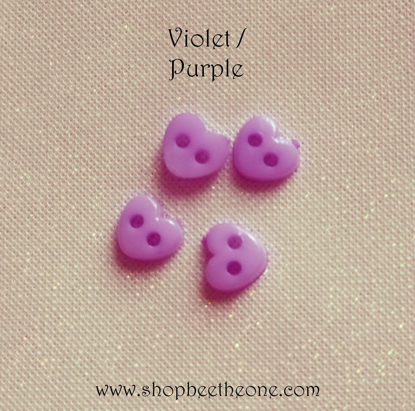 Mini Bouton Coeur en plastique - 6 mm - 12 coloris disponibles