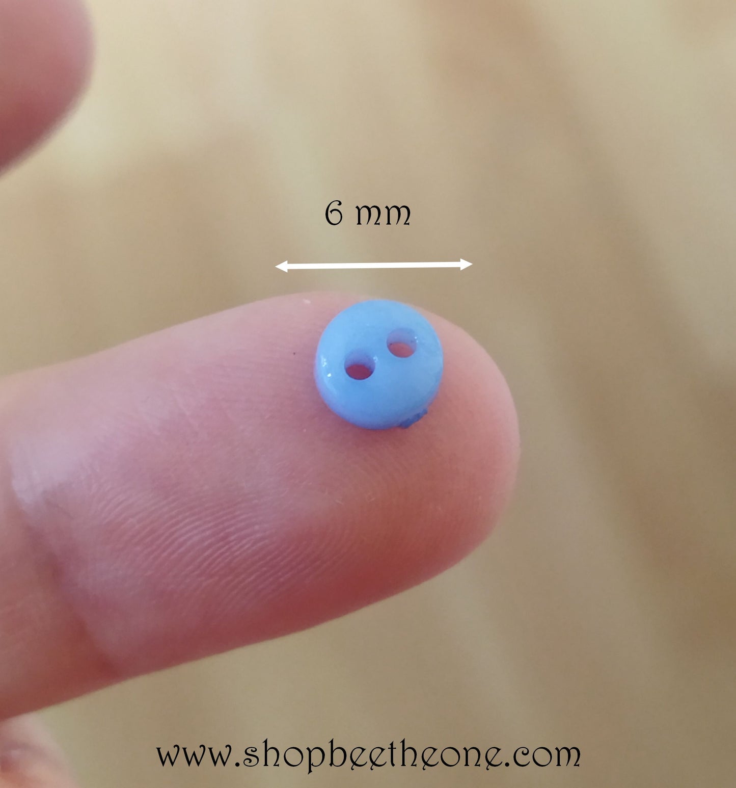 Mini Bouton Rond en plastique - 6 mm - 12 coloris disponibles