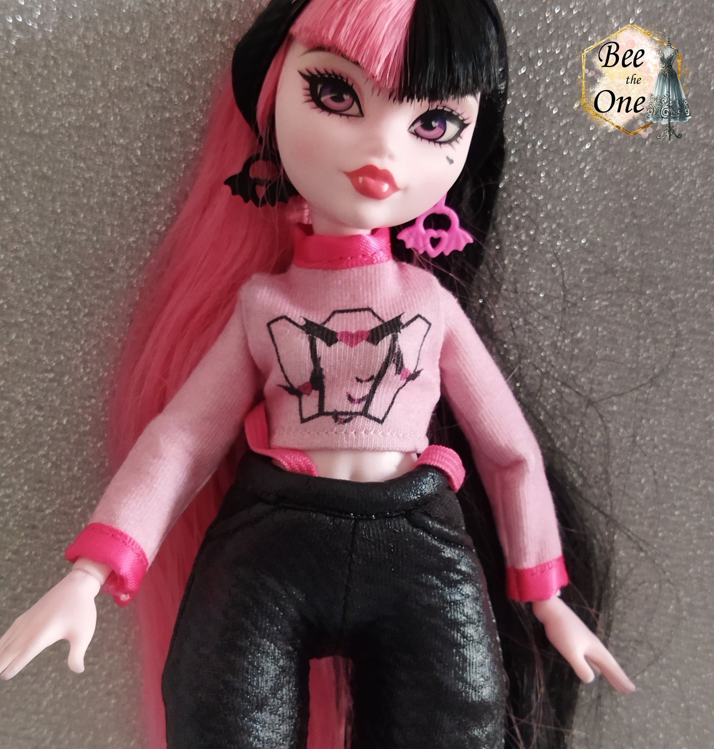T-shirt manches longues imprimé exclusif pour poupées Monster High G3 - 2 modèles - Collection Glitter Party - par Bee the One