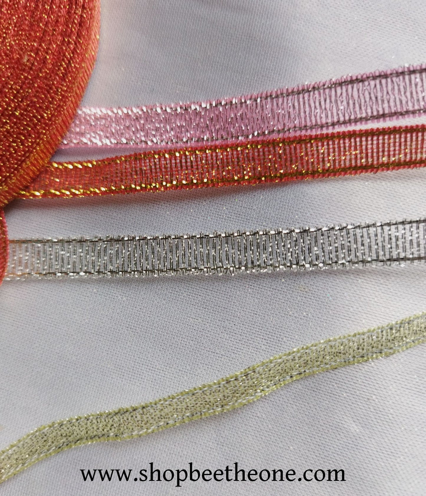 Ruban fantaisie organza bicolore brillant- 7,5 mm x 1 m - 4 coloris
