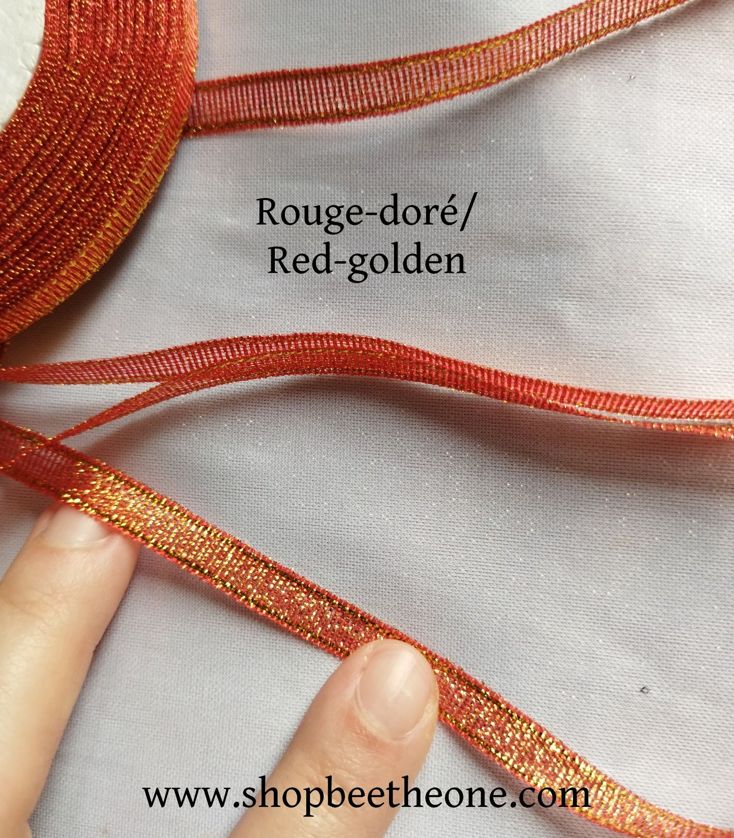 Ruban fantaisie organza bicolore brillant- 7,5 mm x 1 m - 4 coloris