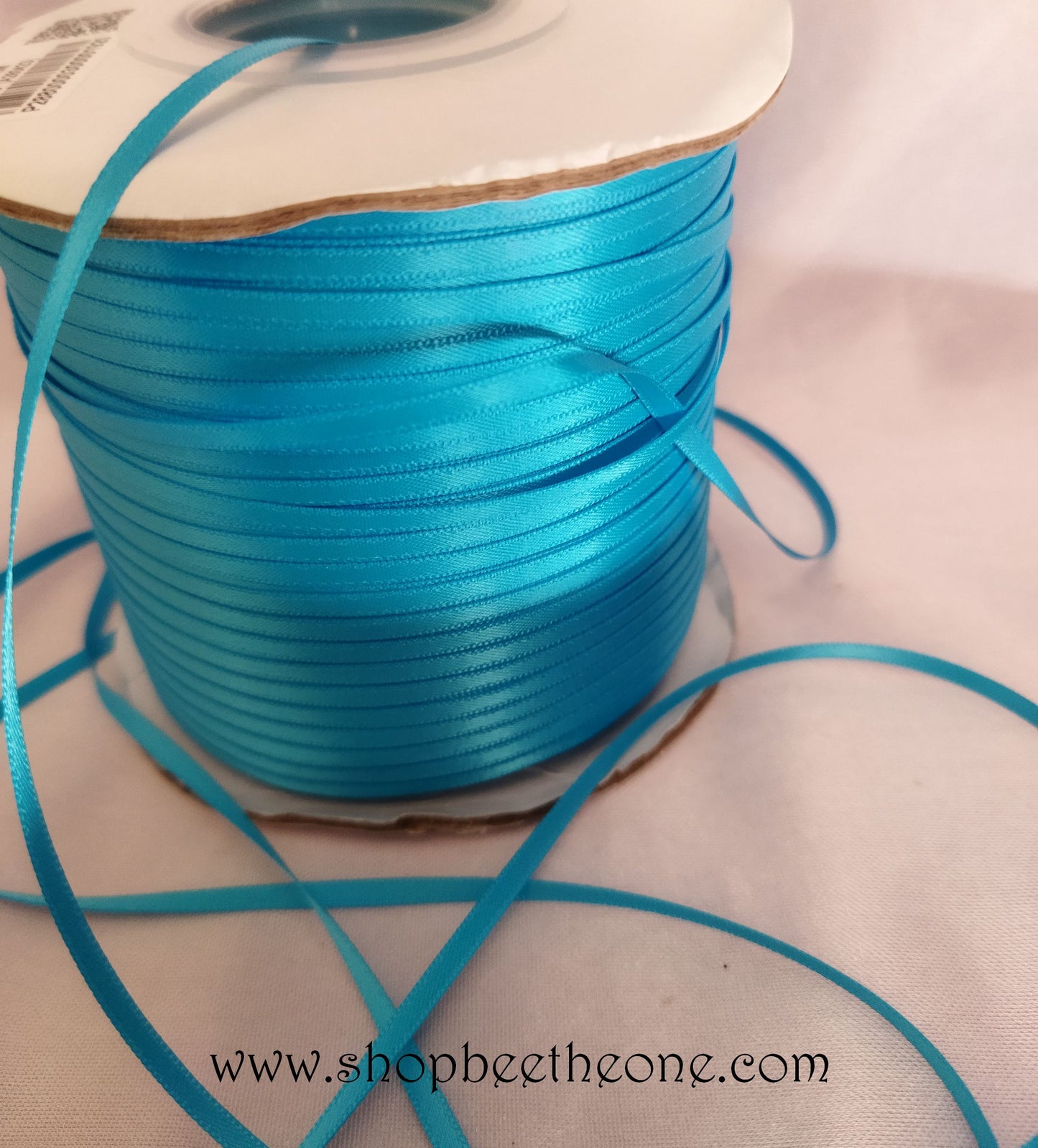 Ruban de satin double face - 3 mm x 1 mètre - violet ou bleu - qualité supérieure