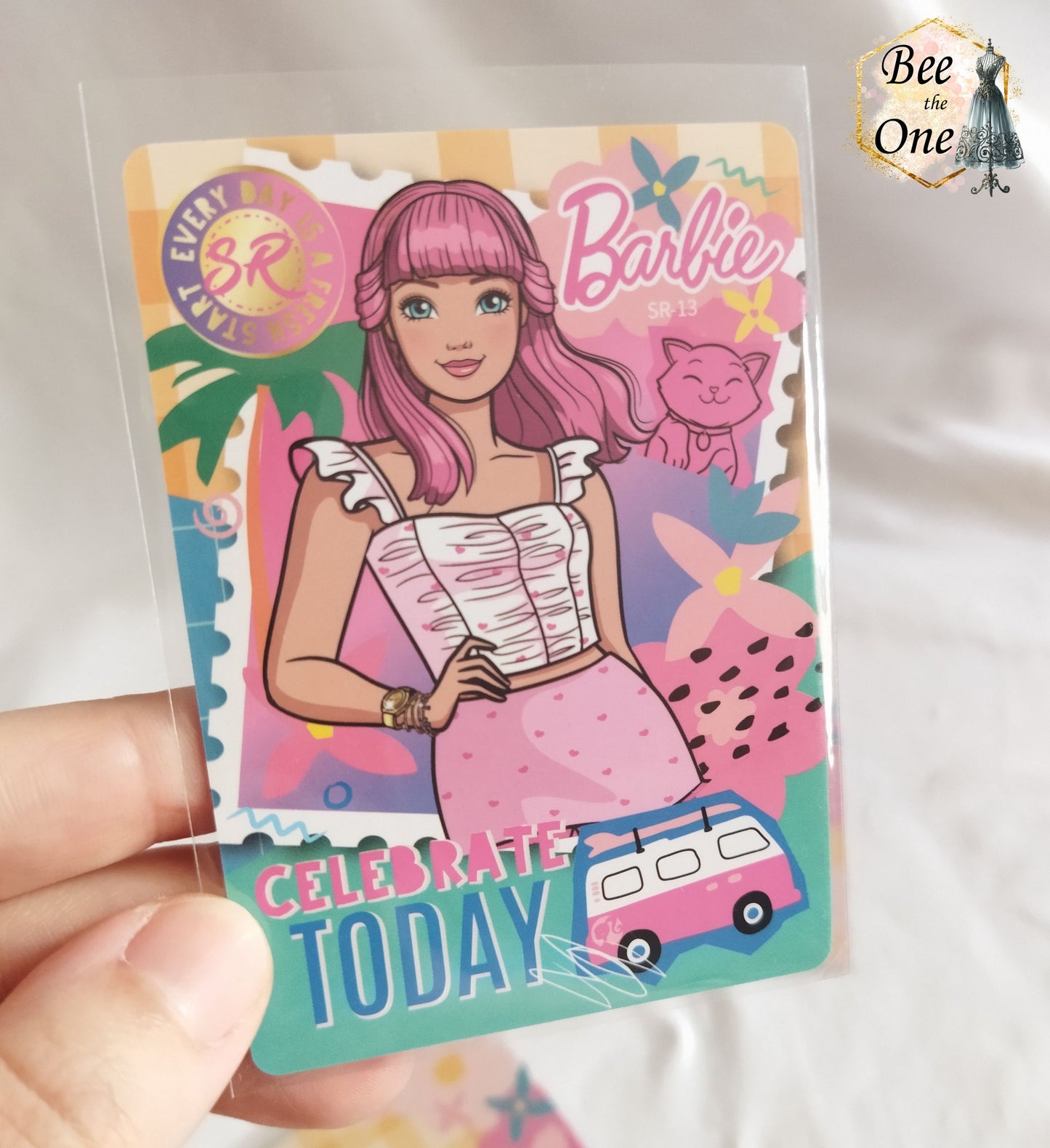 Lot "Découverte Barbie " 4 carte R + 1 Carte SR Barbie "Living the Dream" série 2025