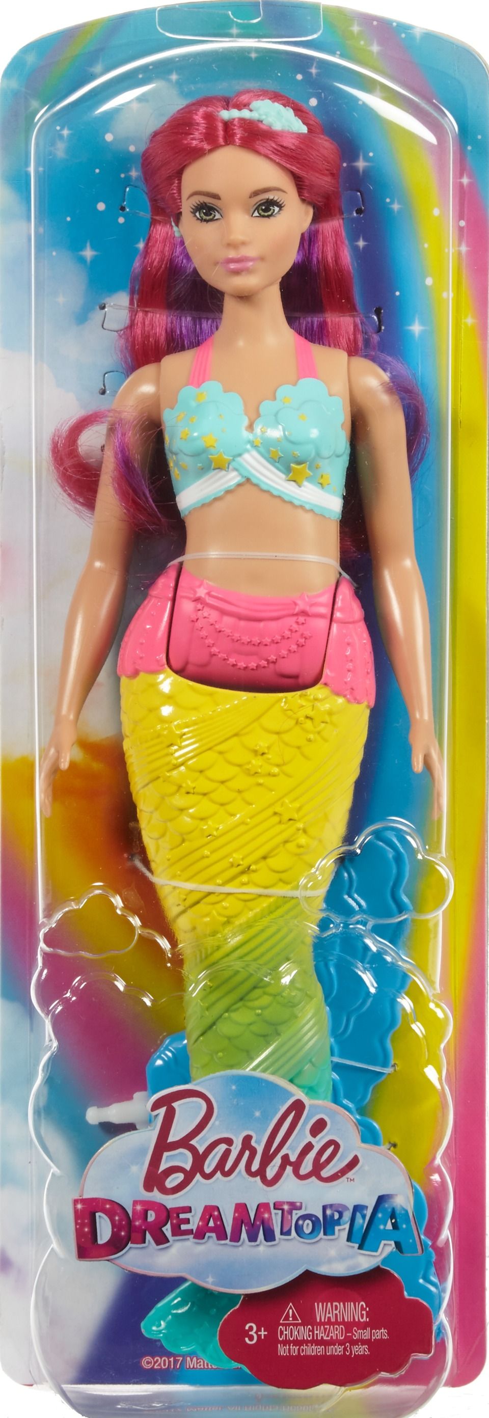Barbie Dreamtopia Sirène Curvy Rainbow Cove FJC93 - Mattel 2018 - Poupée - Accessoire