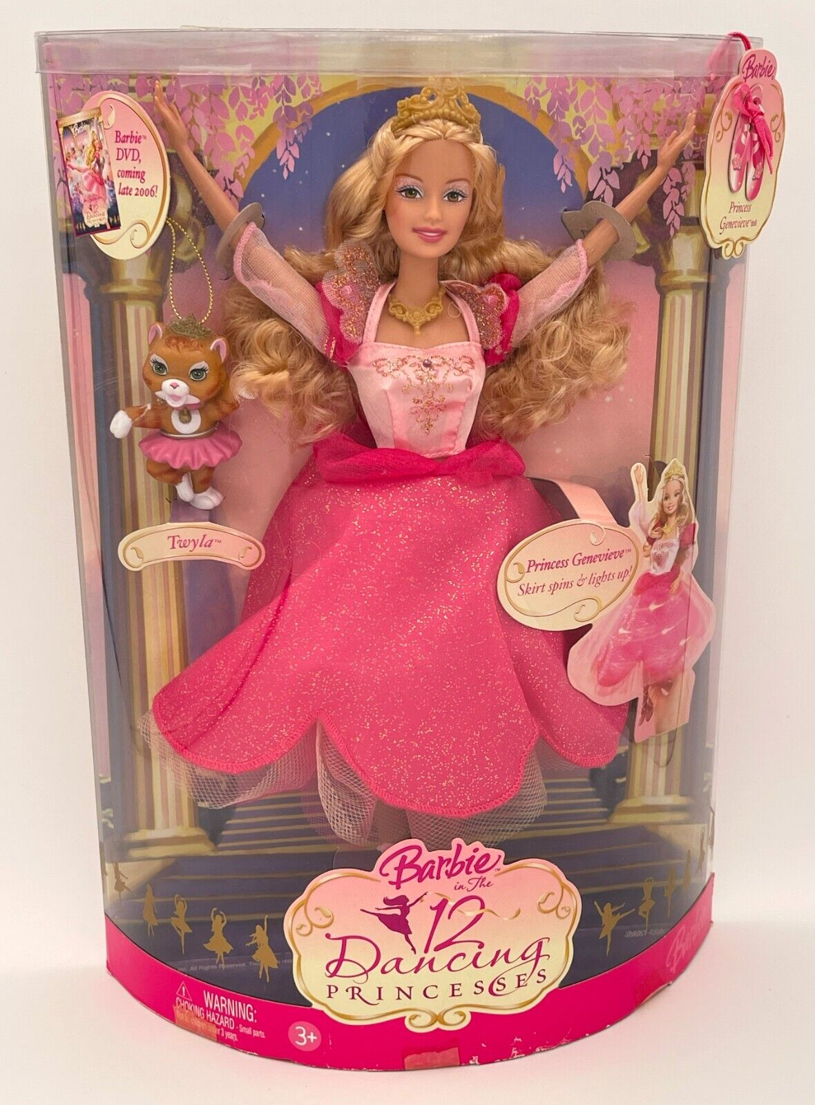 Barbie au Bal des 12 Princesses (Barbie and the 12 Dancing Princesses) - Princesse Genevieve et Twyla - Mattel 2006 - Poupée lumineuse