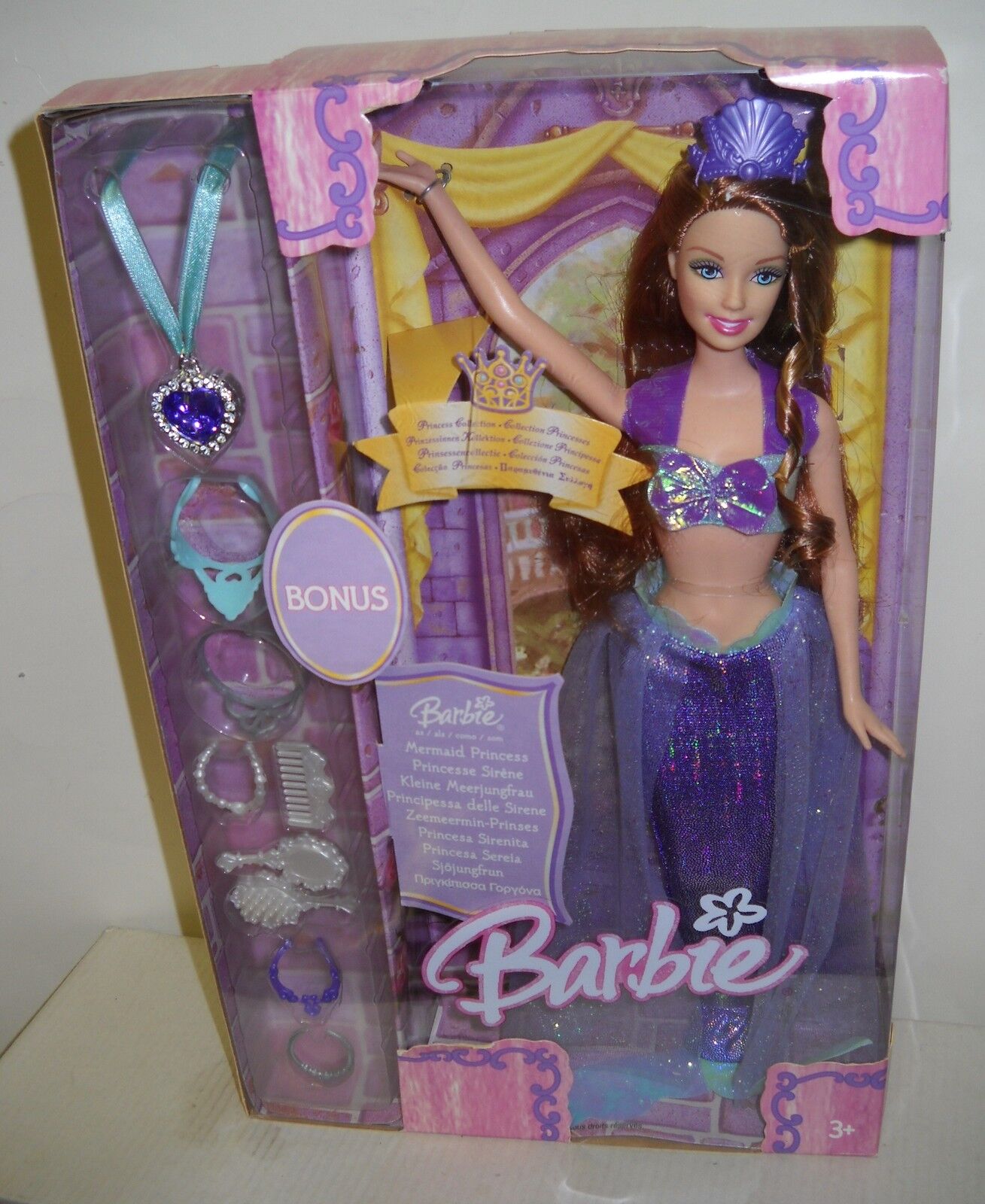 Barbie Collection Princesses - Princesse Sirène - Mattel 2004 - Exclusivité Europe - Accessoires