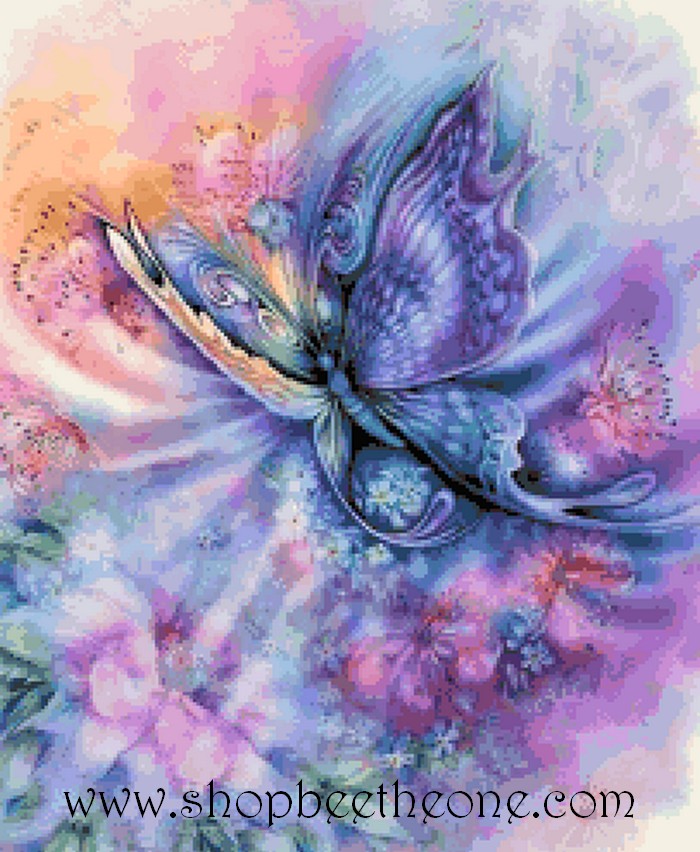 Diagramme grille digitale Broderie au point de croix - "Le Papillon mirage" - Collection "Les Papillons"