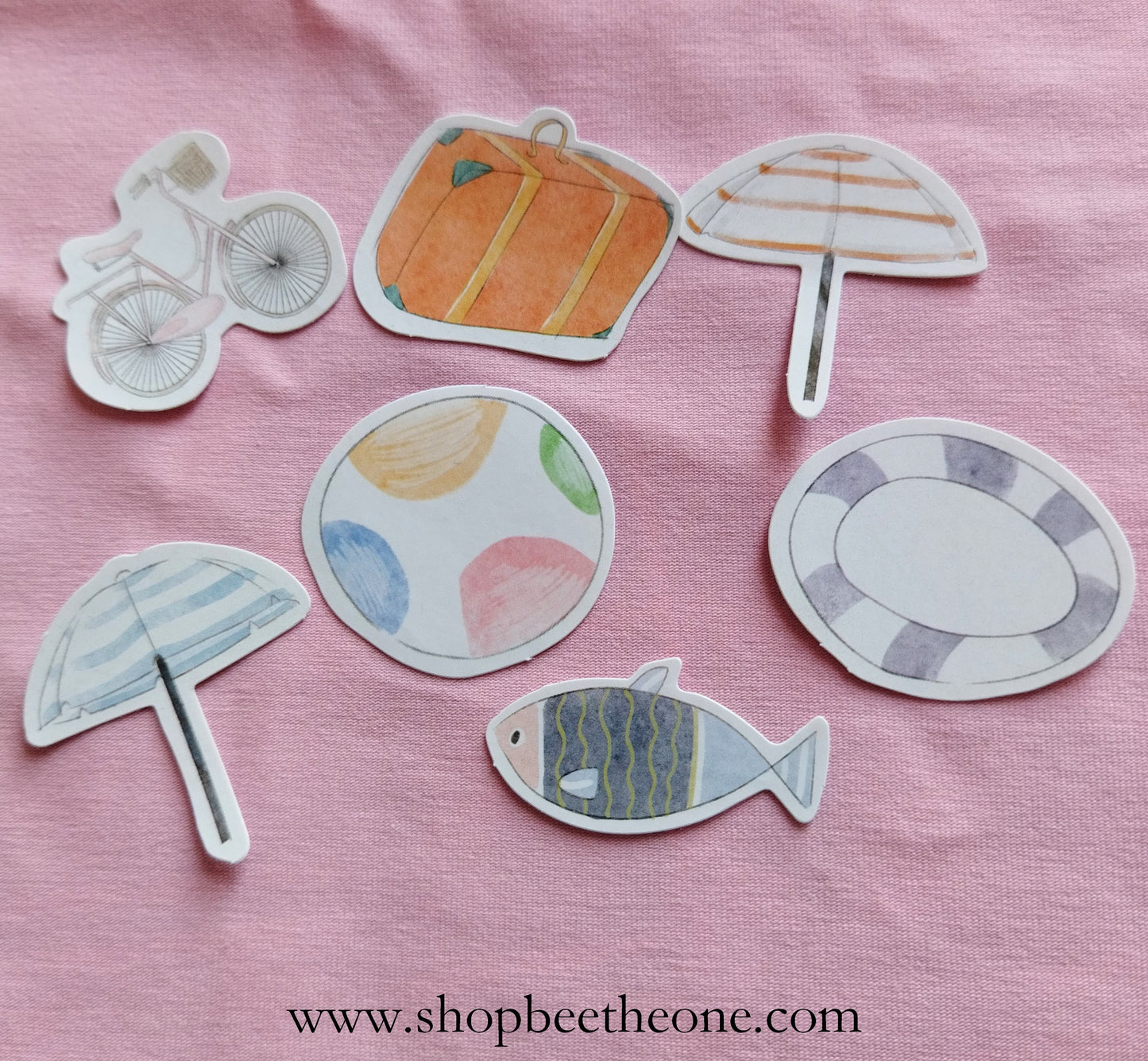 Sticker autocollant "C'est les vacances!" sur papier glacé - 7 modèles