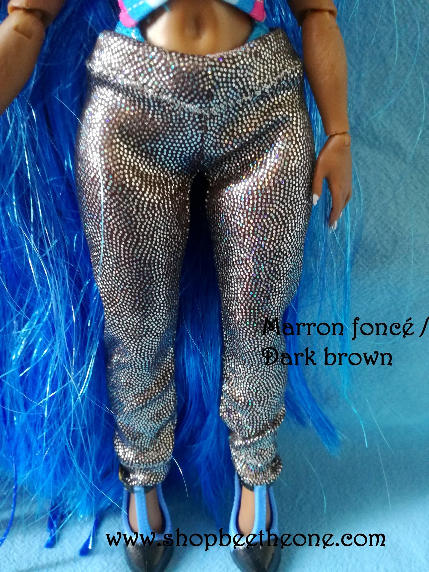 Pantalon collant leggings long imprimé holographique pour poupées LOL Surprise! OMG - 13 coloris - Collection Basics - par Bee the One