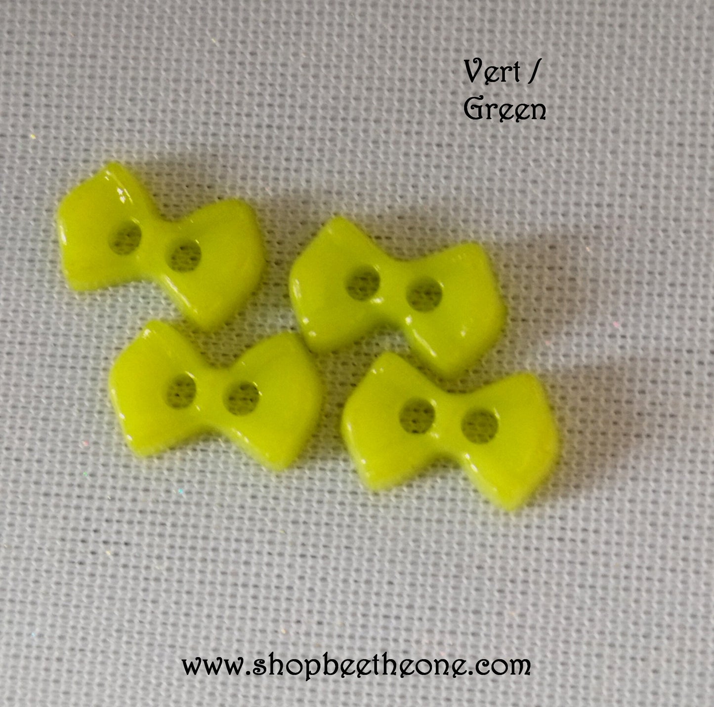 Mini Bouton Noeud en plastique - 9 mm - 12 coloris disponibles