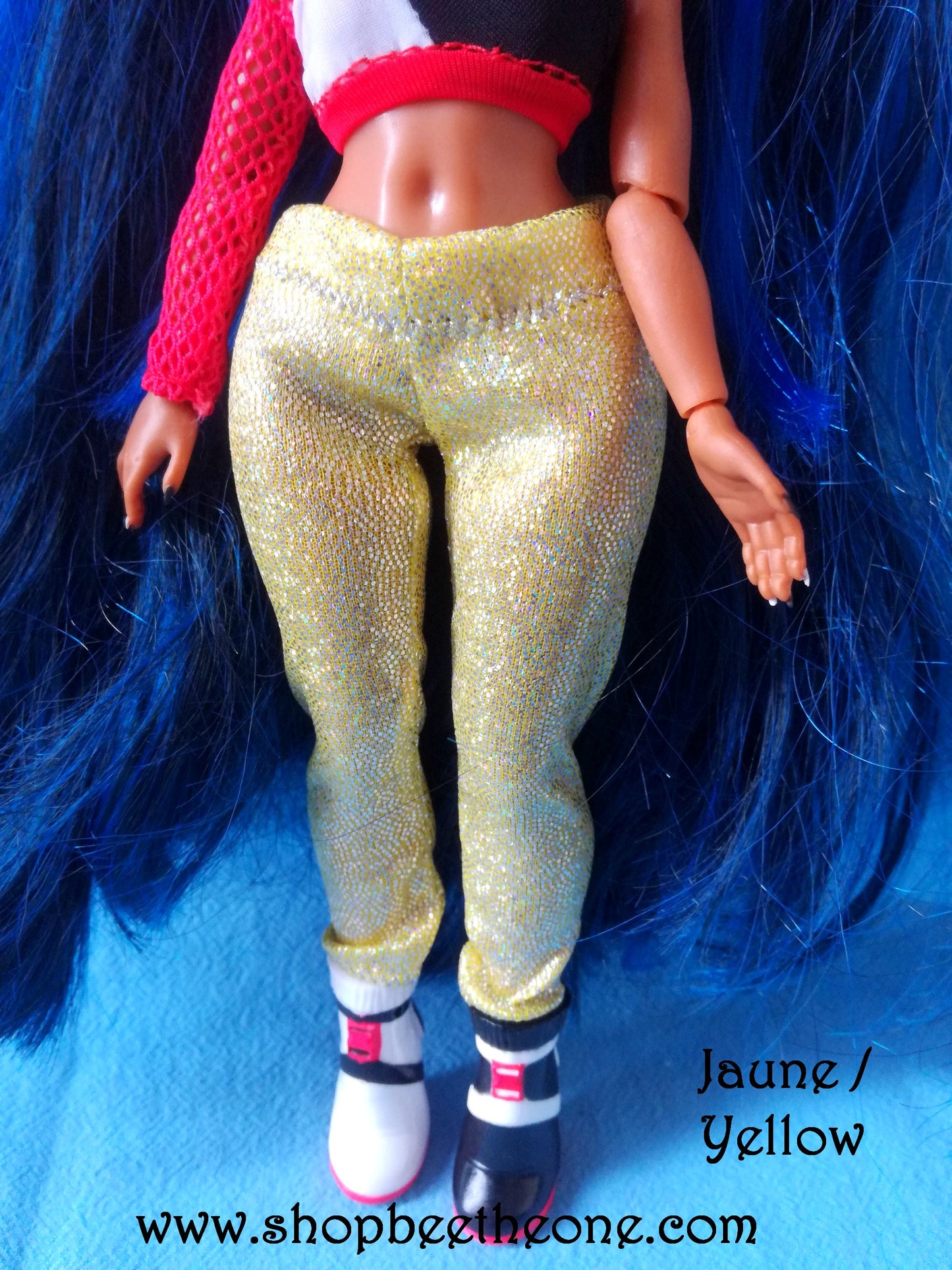Pantalon collant leggings long imprimé holographique pour poupées LOL Surprise! OMG - 13 coloris - Collection Basics - par Bee the One
