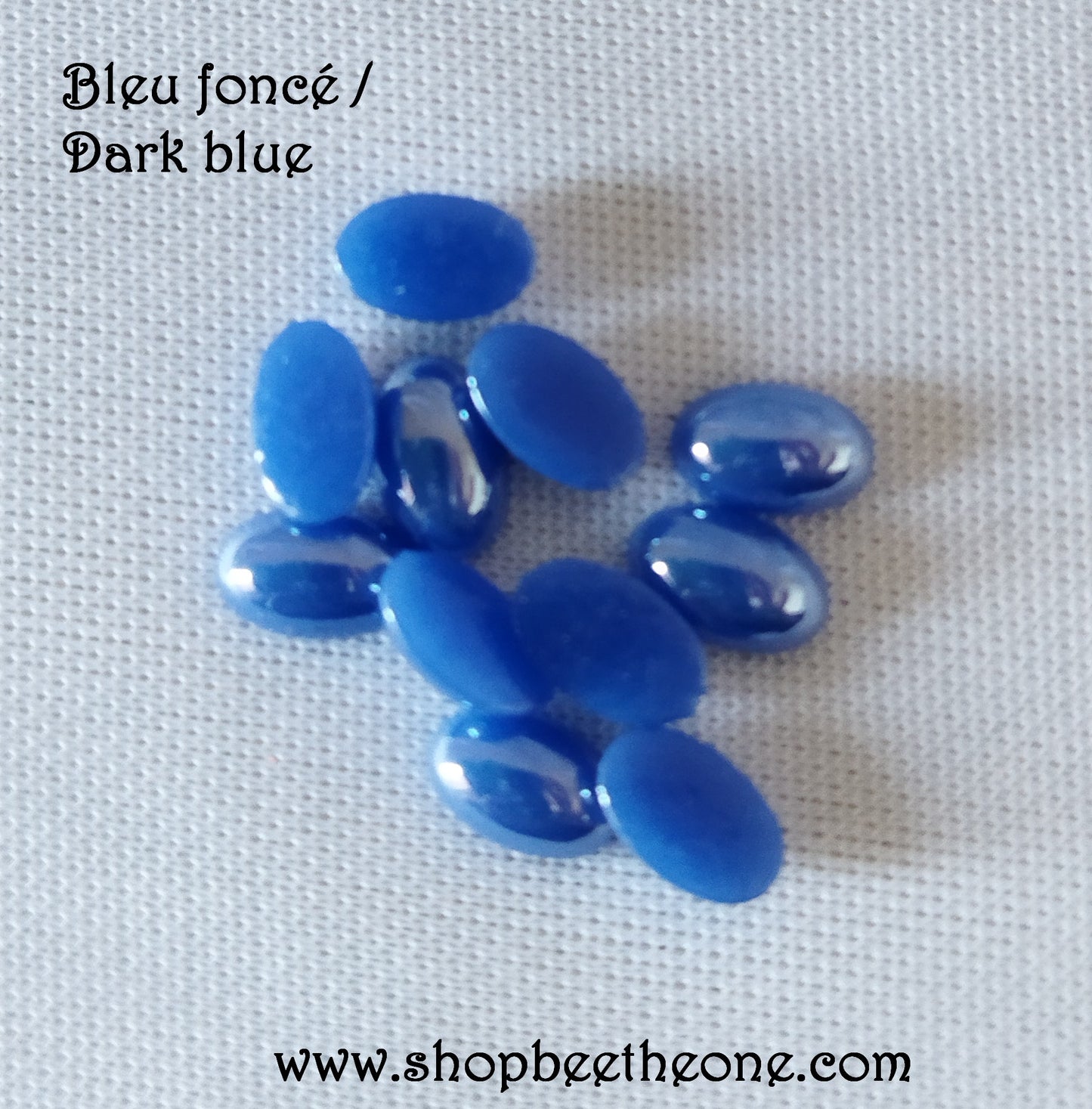 Cabochon strass demi-perle ovale à coller - 6 x 4 mm - 11 coloris