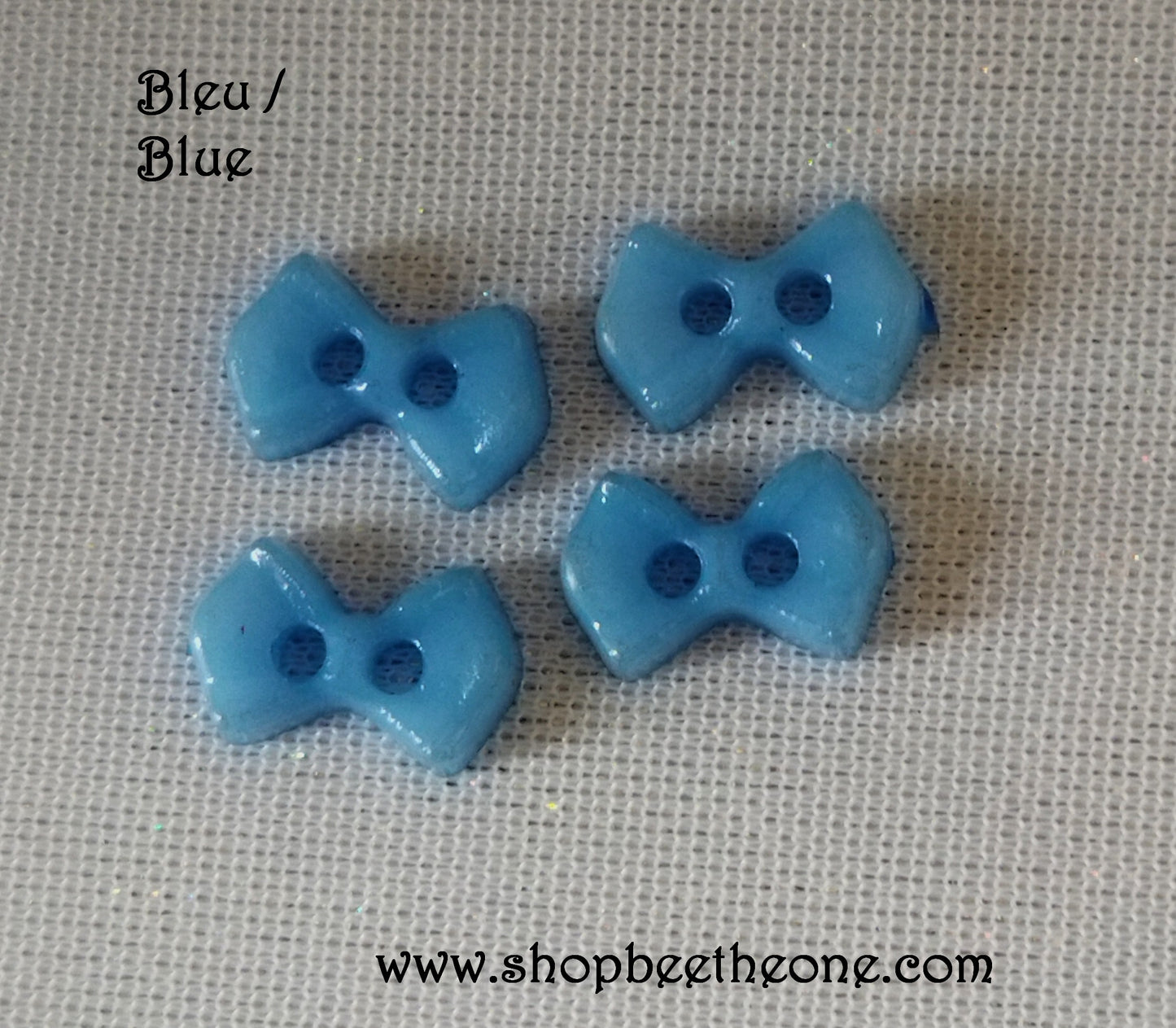 Mini Bouton Noeud en plastique - 9 mm - 12 coloris disponibles