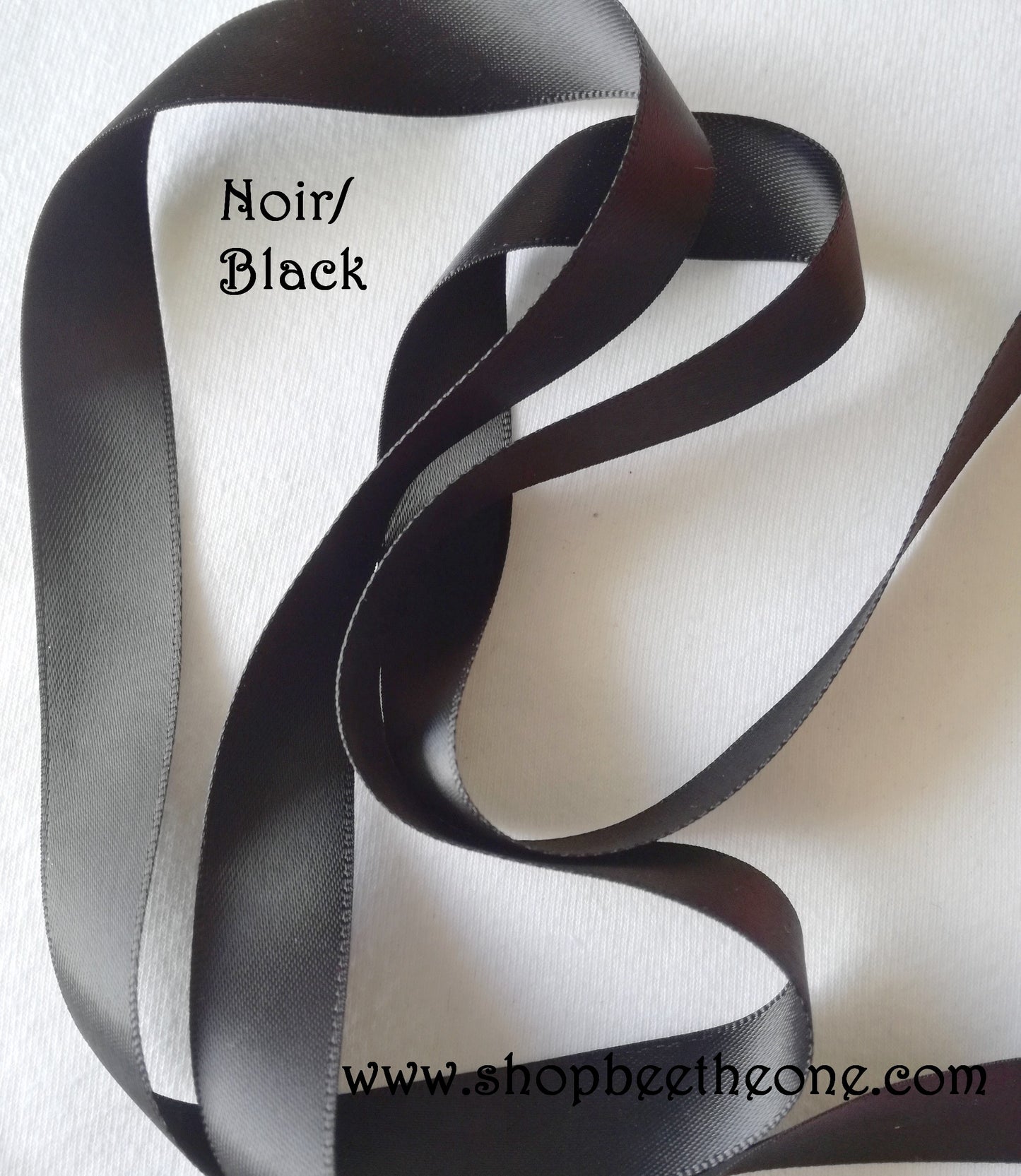 Ruban de satin - 16 mm x 1 m - Double face - 6 coloris - qualité supérieure