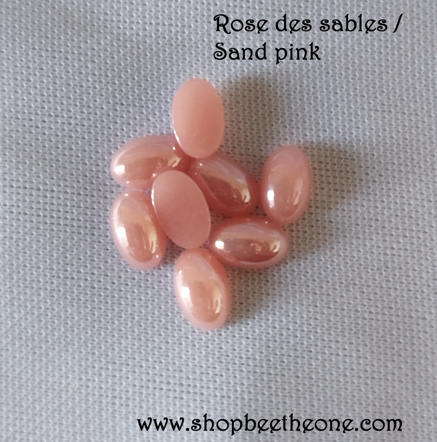 Cabochon strass demi-perle ovale à coller - 6 x 4 mm - 11 coloris