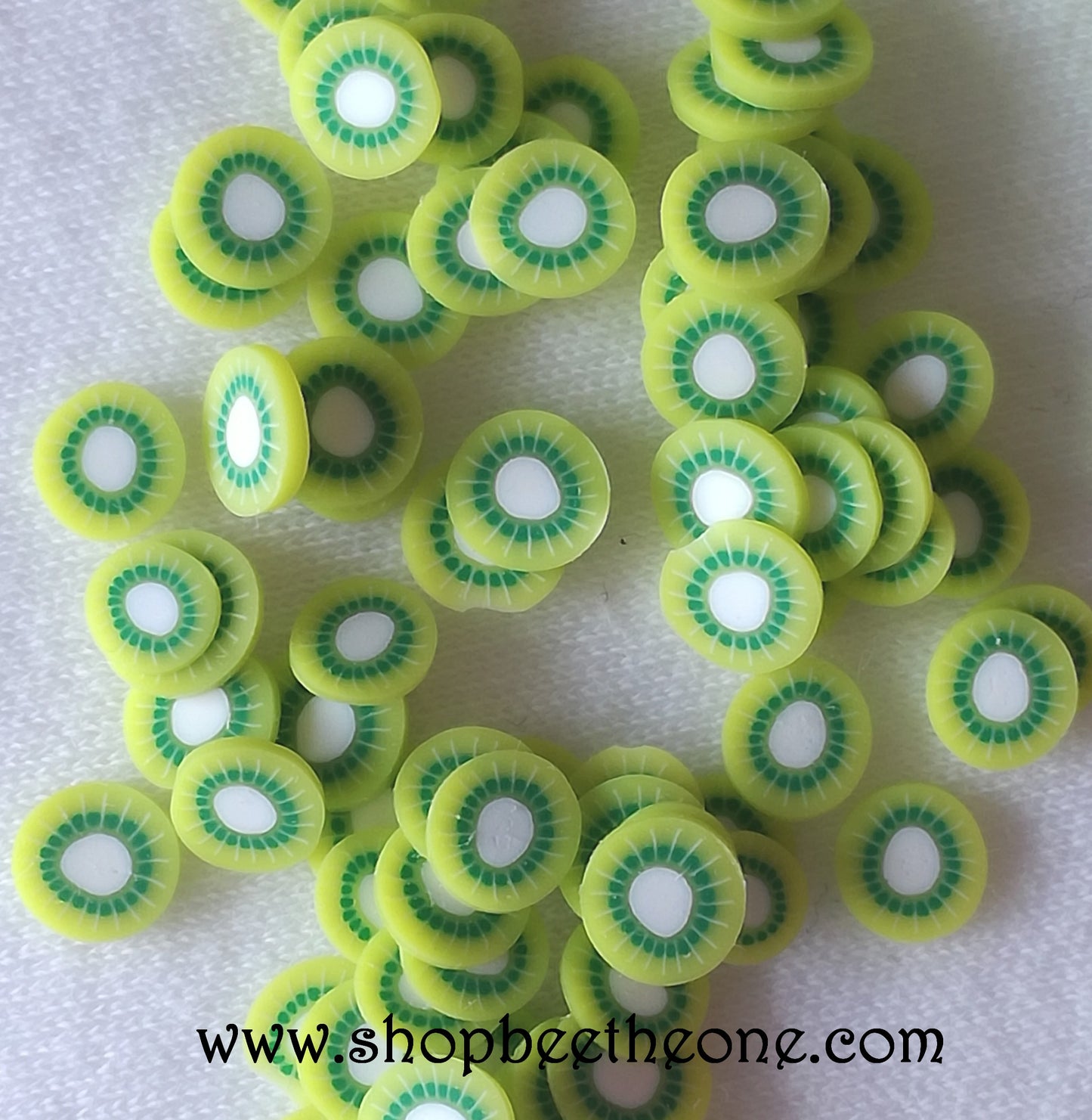 1 g (+/- 60 pièces) de Tranches de Fimo Pâte Polymère - Kiwi