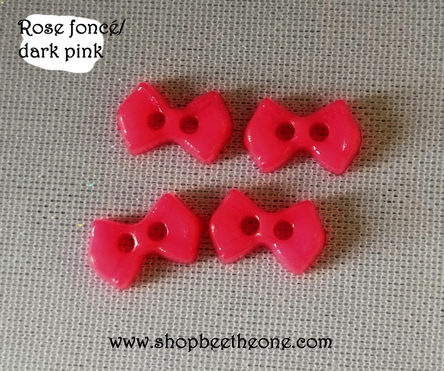 Mini Bouton Noeud en plastique - 9 mm - 12 coloris disponibles