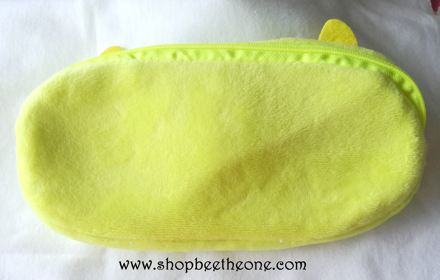 Trousse kawaii Monstre vert en peluche