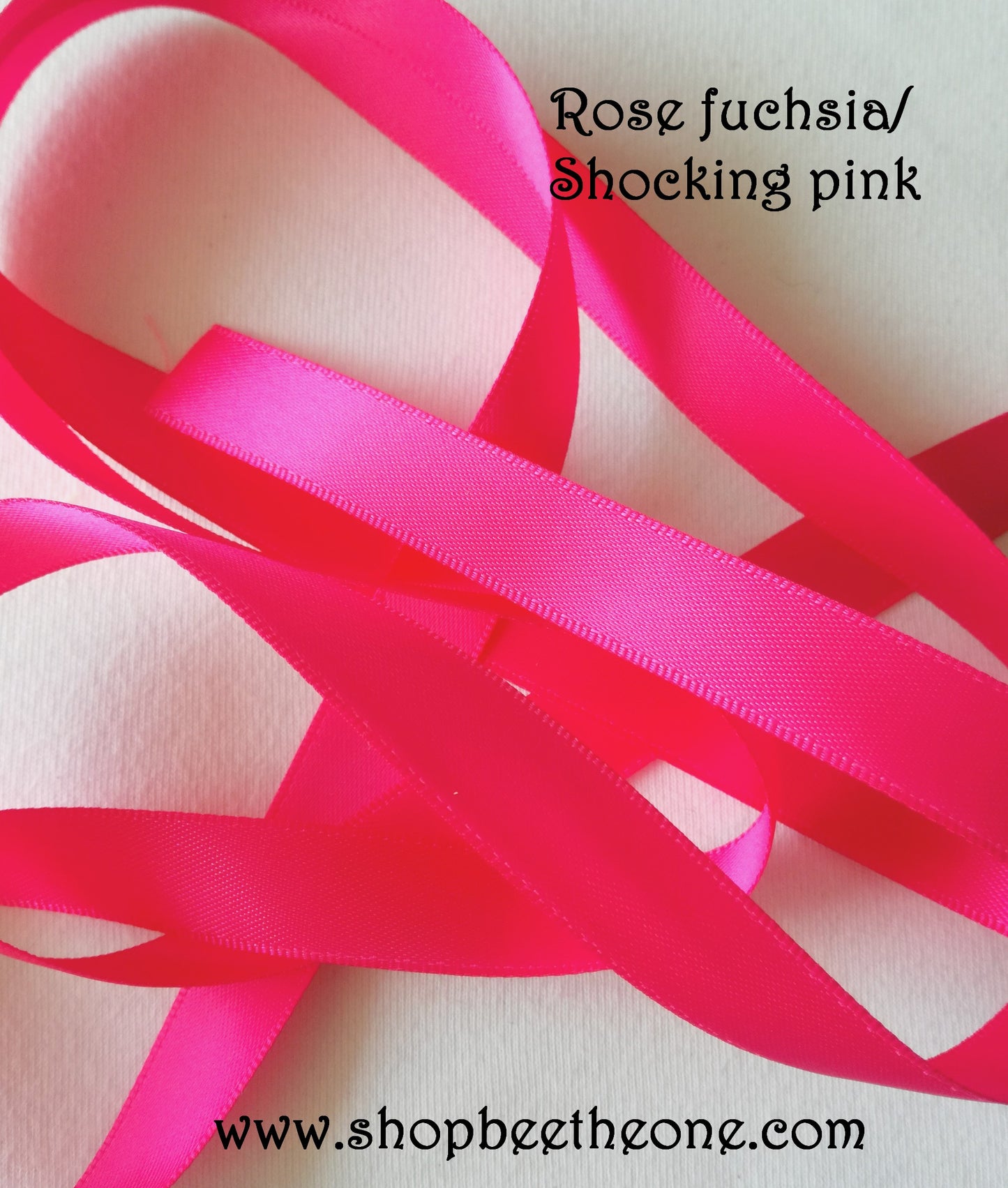 Ruban de satin - 13 mm x 1 m - Double face - 4 coloris