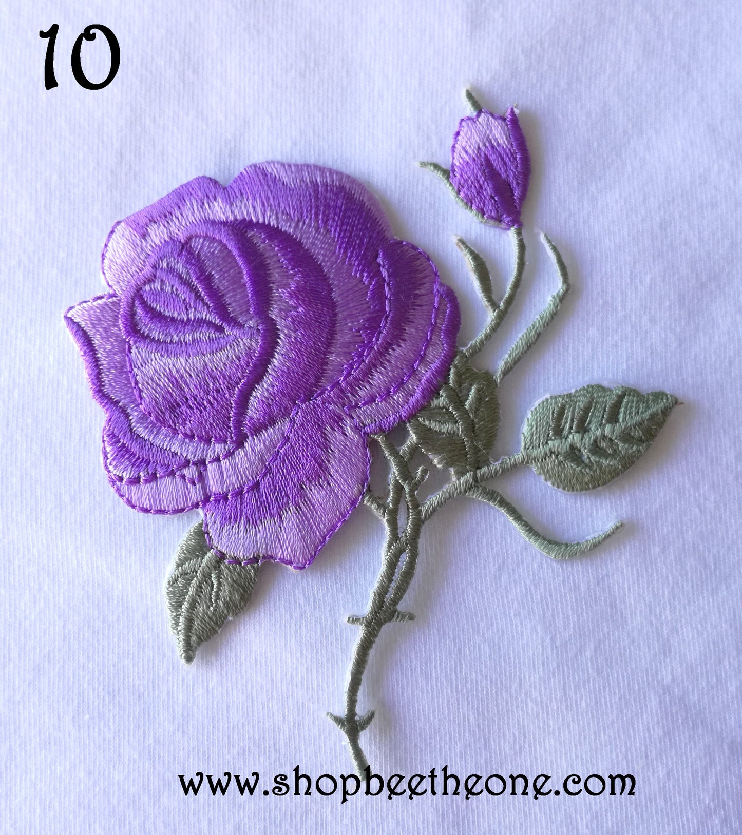 Applique écusson patch thermocollant fleur Grande Rose (à coudre ou repasser) - 11 coloris au choix