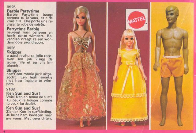 RARE Barbie Partytime #9925 - Mattel 1977 - Poupée nue - exclusivité Europe et Canada
